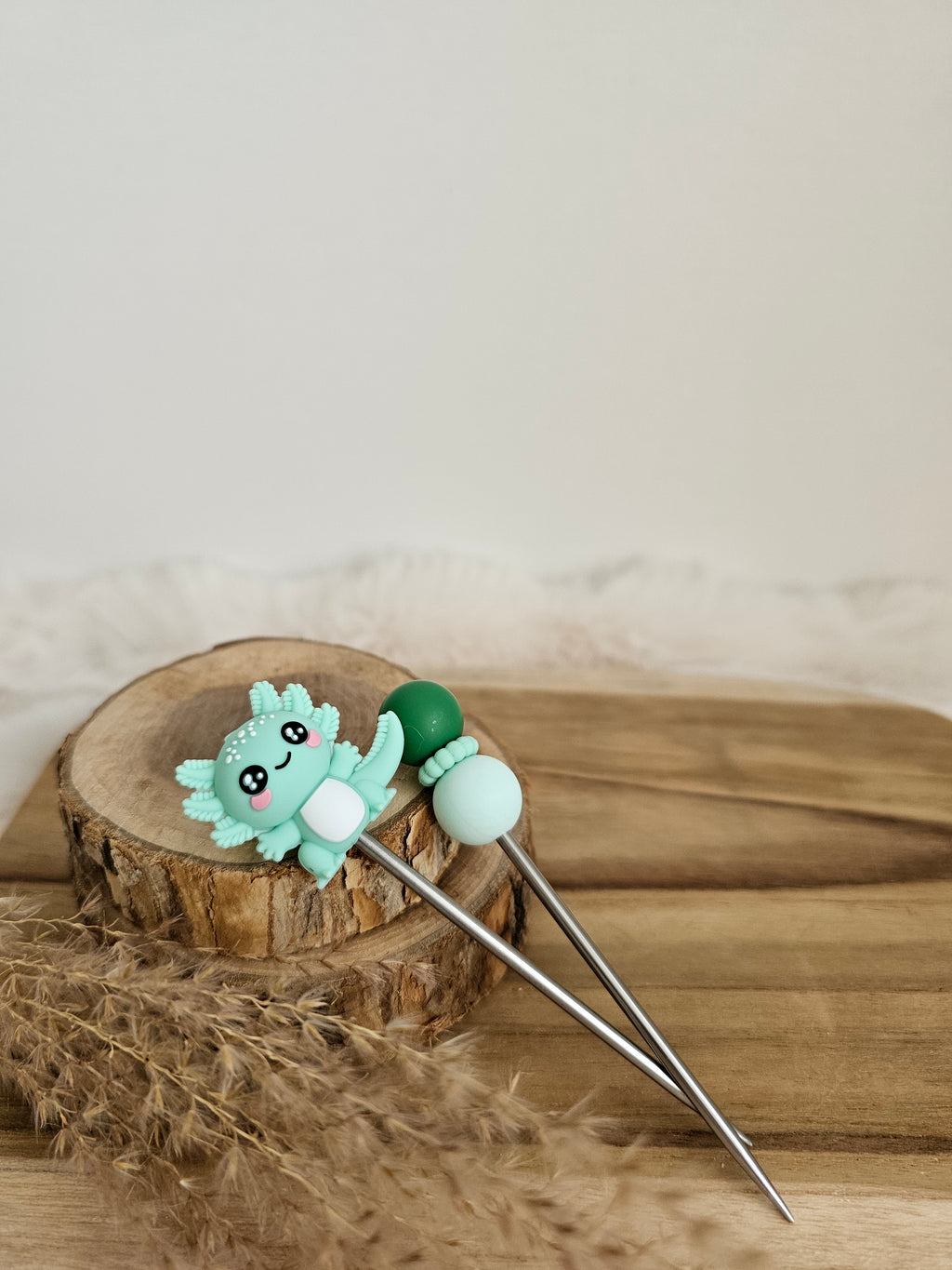Mini Amigurumisticks Axolottii💚