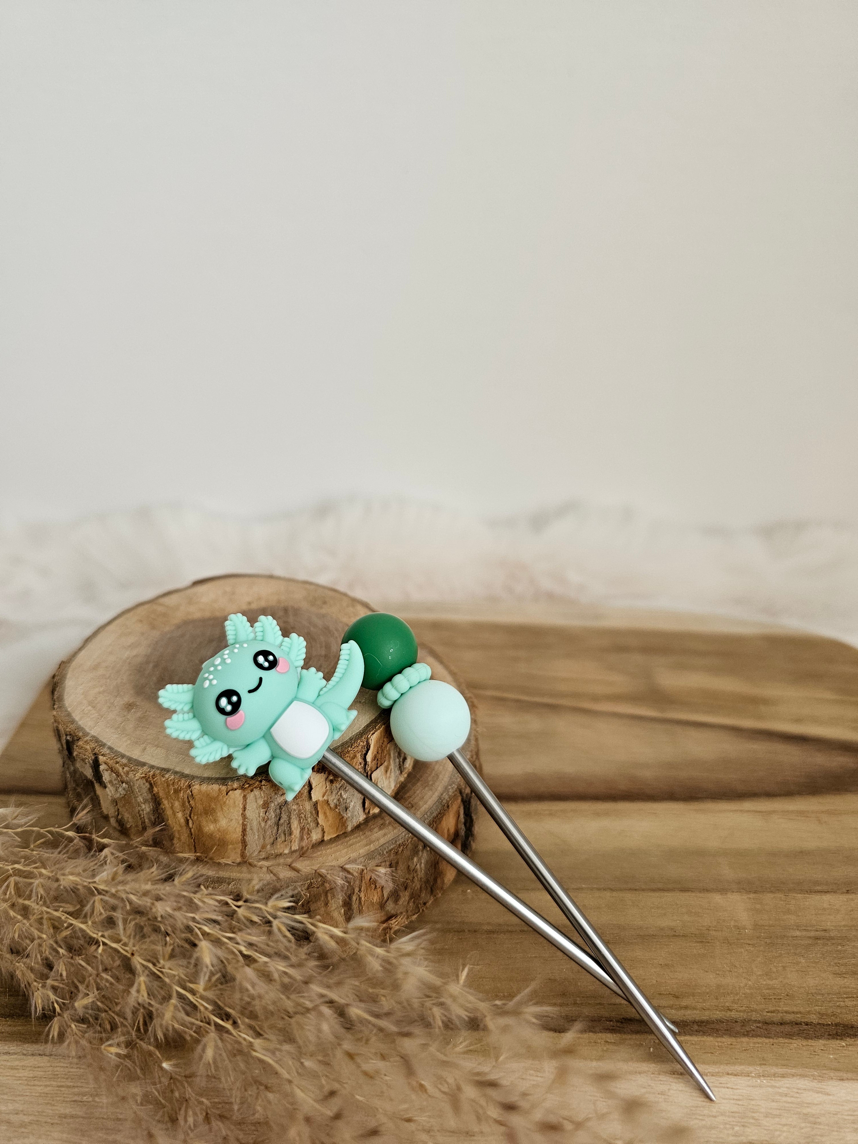 Mini Amigurumisticks Axolottii💚