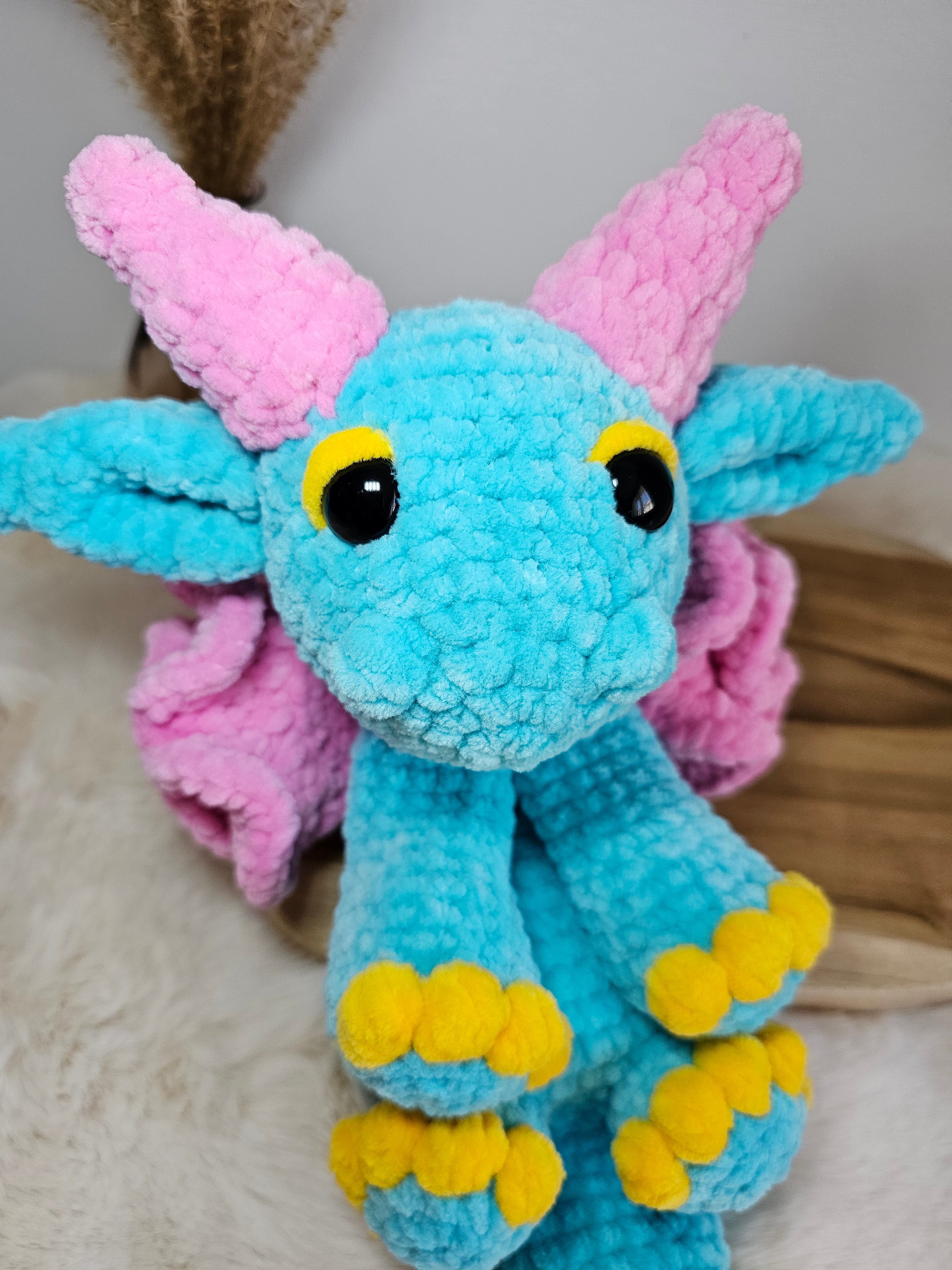 Snuggle Dragon türkis🩵🩷