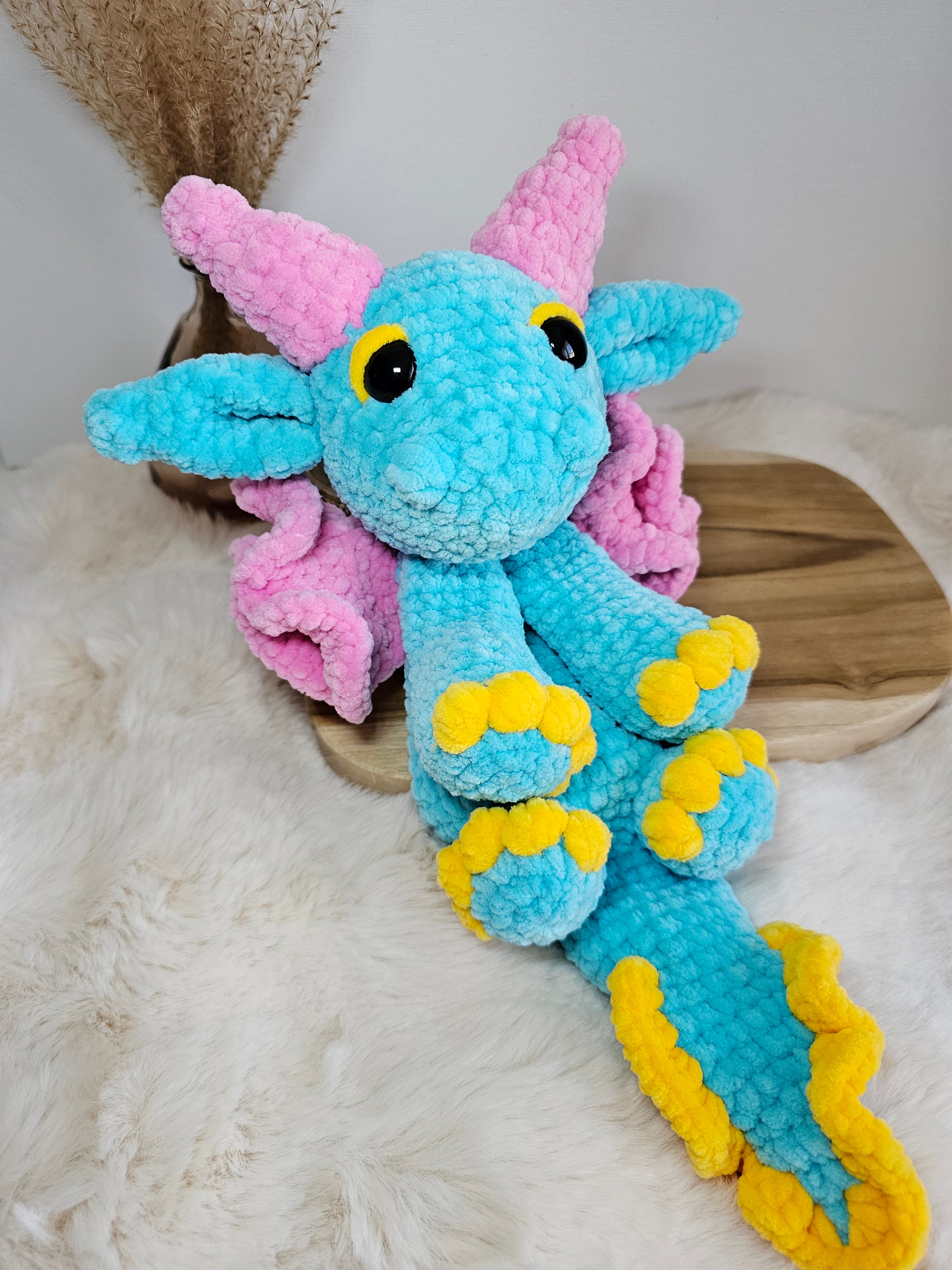 Snuggle Dragon türkis🩵🩷